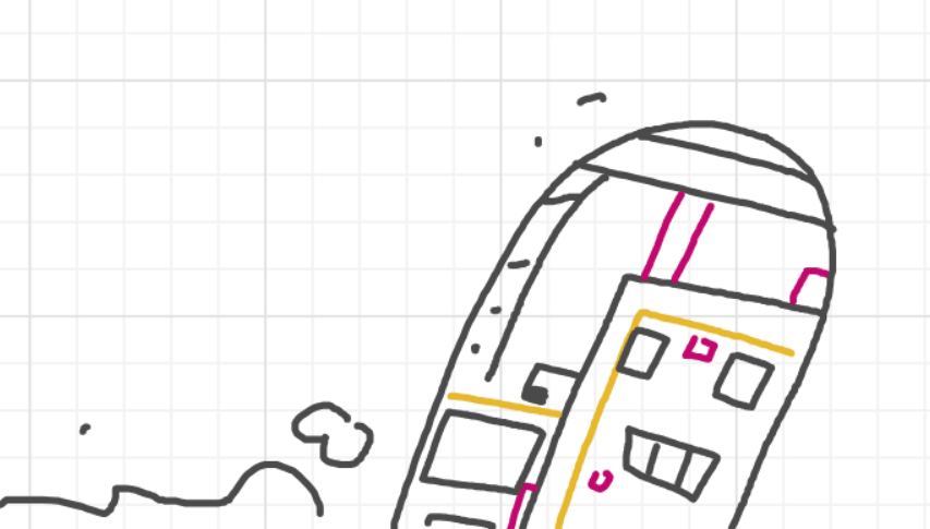 A panel from I've Been Everywhere, Man, episode nine of the Board Boards object show by Furretwalk/WalkingFurret.